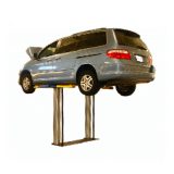 12,000lb.(5.5t) Capacity Steel Frame Style Twin Post In Ground Swing Arm Style Lift